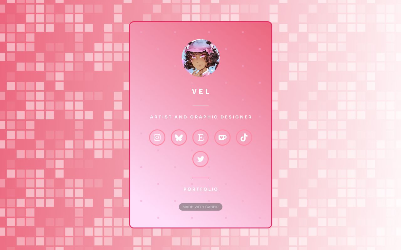 Carrd profile picture for @vel